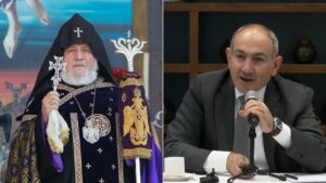 Մայր Աթոռի բակում հավաքվել են հարյուրավոր քաղաքացիներ՝ աջակցելու համար Ամենայն Հայոց Գարեգին Բ կաթողիկոսին և Հայ Առաքելական Սուրբ Եկեղեցուն